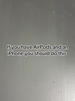 The cover image is simple. Against a mottled gray background, white text is centrally placed in the lower portion of the image. It lists a recommendation for iPhone and AirPods users. The background is plain and provides a simple backdrop to the text overlay.