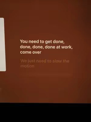 The cover image features a warm, brown background with overlaid white text. The text is arranged in a block, containing lyrics from a song.