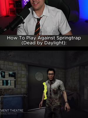 The cover image is a split screen. The top half shows a man in a white shirt and tie, addressing the camera. The bottom half shows a screenshot of a video game with a figure overlaid with a yellow silhouetted shape.