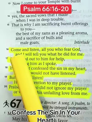 Image of an open Bible with a highlighted passage, a yellow highlighter, and overlaid text. The text is in a dark font, the highlighted area is yellow, and the overall composition has a slight tilt.