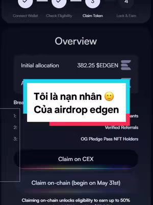 The cover image is a screenshot of a mobile app interface, featuring a dark background with white and cyan text. A large, rectangular text overlay spans the middle of the screen. The app interface displays an 'Overview' section showing values and a series of numbered options. The text overlay contains Vietnamese script, set in a bold white typeface against a turquoise background, with a smiley face emoji.
