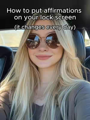 A woman with long blonde hair and sunglasses sits in a car. The image is well-lit, and the composition focuses on her face, with text overlayed at the top. She appears relaxed and friendly, with the car interior visible behind her.