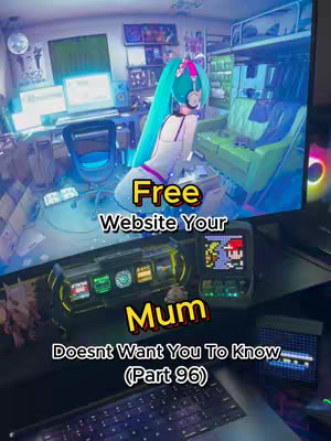 The cover image shows a room with a computer setup. On the screen is a digital avatar of an anime-style character. Text overlays are added in a striking font. There are other digital devices and decor are visible, with a keyboard front and center, suggesting a tech or gaming-related theme.