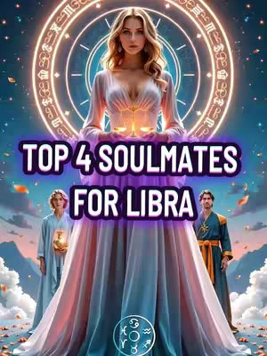 A digital illustration featuring a woman in a long white dress holding scales, with a glowing circular background. Below her are three other figures, and the title of the video is overlaid on the image.