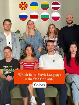 A group of people seated in front of a neutral backdrop, with flags of various countries displayed above their heads. The central focus is an orange rectangular banner with white text.