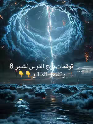 An image featuring a dramatic sky scene with a swirling, cloud-filled center where lightning strikes dramatically. Text overlays the image.