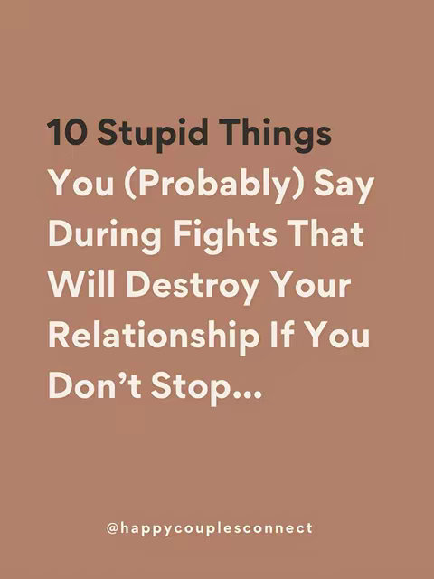 The image has a solid, muted brown background. Centered on the image is a text overlay that lists "10 Stupid Things" in bold, mostly white font. The secondary text, which further explains the topic in a smaller font, is written in a lighter font color. At the bottom is a username in a smaller, white font, and there is a small space separating the name from the bulk of the text.