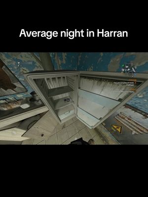 The cover image is a screenshot from the video game Dying Light. It shows an interior scene with an open refrigerator. The text overlay reads 'Average night in Harran'. The perspective is from a first-person view, likely from the player character's perspective in the game.