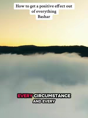 An image featuring a landscape scene. The sky shows a gradient of colors ranging from yellow to blue. Below the sky is a dark horizontal line representing a mountain range. In the foreground, there appears to be a layer of white fog or clouds. Overlayed at the top is white text, and at the bottom, the text is in pink and white.