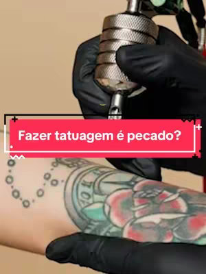 An arm with a tattoo is shown, with a tattoo gun pointing at it. The image has a red banner at the top with white text.