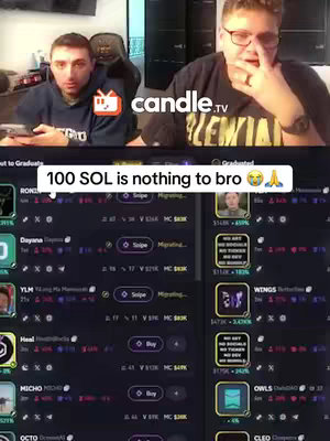 The cover image shows two men, one on the left wearing a black hoodie, looking toward the viewer. The other man is on the right, looking at the crypto charts with his hand on his face on a dark background. The image has text overlayed on top and some signs of a Crypto charts in the background.