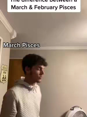 The cover image shows a man in front of a mostly white backdrop. Text overlays indicate the video subject is related to astrology, specifically Pisces. The man is wearing a hoodie.