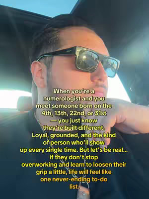 The cover image displays a man wearing sunglasses, positioned inside a vehicle. The interior is visible in the background with sunlight. The man's face is emphasized, and overlaid text in a yellow font provides the content hook.