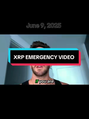 The cover image shows a man speaking towards the camera in an indoor setting. Text overlays read 'XRP EMERGENCY VIDEO' on a blue and red bar.