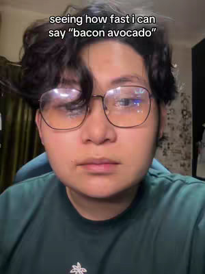 A selfie image showing a person with glasses looking at the camera, with text overlayed at the top.