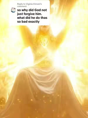 The image shows a bright, stylized depiction of a divine or angelic figure in gold hues, likely representing God. The figure is seated with arms raised, radiating light. The background is a luminous glow, enhancing the central figure's radiance. Overlayed at the top left is a comment box.