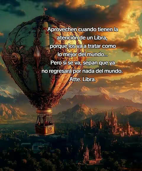 A digitally painted image featuring a hot air balloon floating above a landscape of mountains and a fairytale castle. The balloon is a vintage design with intricate detailing, and the sky suggests a sunset with clouds in various shades of yellow, orange, and blue.
