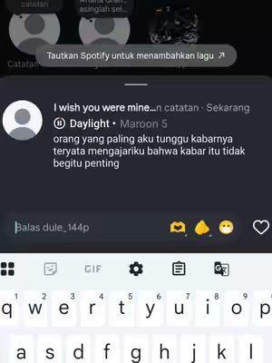 The cover image shows a screenshot of a messaging or social media app. A text bubble displays text and the keys of the keyboard are also visible. The background is a dark gray.