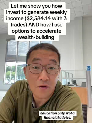 A man with glasses is centered in a selfie-style shot. The background is an office or business setting, and text overlays are used for the hook, providing the video's promise.
