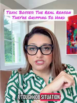 The cover image showcases a woman with brown hair wearing large, black-framed glasses in front of a window. Above her is text. Below her, there's a text box with red text.