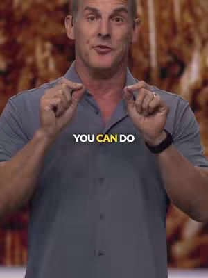 The cover image features a man in a grey button-up shirt, positioned from the chest up, against a blurred, warm-toned background. The man is looking directly at the viewer and has his hands up, fingers close together, as if he's making an emphasis on the text. Overlayed on the image is the text: 'YOU CAN DO'