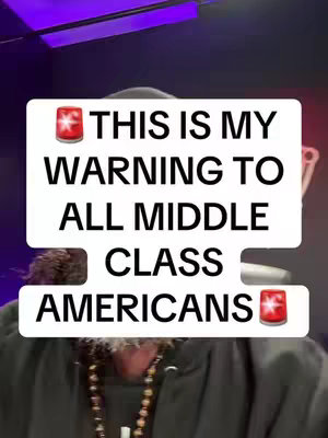 The image shows a man with a beard overlaid with a white rectangular box. Inside the box is the text in bold black font with an emergency siren emoji at the beginning and end of the main text. There is a purple background.