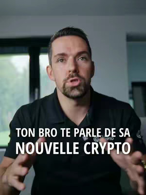 A man with a beard and short dark hair is centered in the frame, speaking, with the text overlayed on the bottom half. The background is subtly blurred, suggesting an office or home interior with a window.