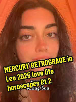 A close-up shot of a woman's face with dark hair and fair skin. A text overlay in yellow outlines the words in a banner across her face. The background is a soft orange color.