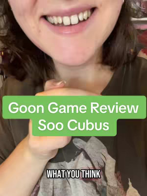 A close-up shot of a person's smiling face, with the focus on their mouth and teeth. A green rectangular overlay covers the lower part of the face, displaying white text. The person appears to be holding their hands together in front of them.