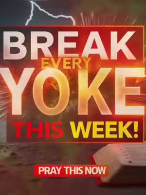 A graphic with dramatic text overlay on a fiery background with a book at the bottom.