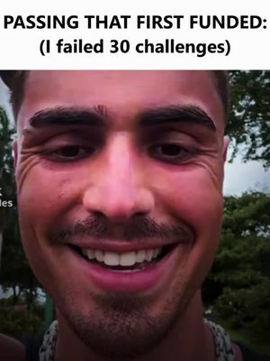 A close-up shot of a smiling man, likely the creator, with the text overlayed at the top. The man has a mustache and his eyes are crinkled with the expression of happiness. The background is blurred, suggesting an outdoor setting.