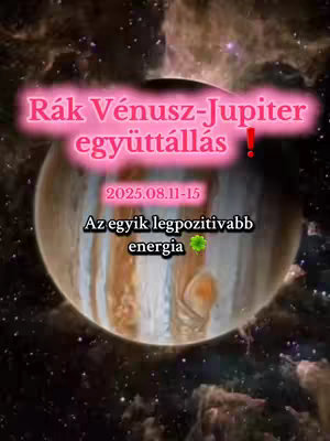 The image is a digital artwork with a space theme. The background shows a nebula with various colors. In the foreground, a large planet resembling Jupiter dominates the scene, with its characteristic bands of color. Overlaying the planet and the background are several large, stylized text elements. The text is written in a pinkish-red font. Additional text appears lower down in the frame, in a contrasting font and color. The overall composition uses a dark color palette with bright accents, giving a mystical and celestial feel.