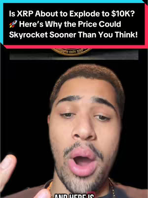 A man with short brown hair and a beard is centered in the frame, looking directly at the camera against a black background. Above him is a banner with white text over a red background. Below him is some more, partially visible white text. The man's facial expression suggests he may be speaking with his mouth open. A gold chain is visible around his neck.