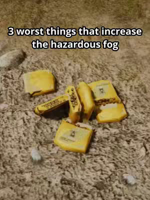 The image is a top-down shot of a light-brown, textured surface, likely sand or a similar material. Scattered across this surface are several yellow, rectangular objects, which appear to be some sort of in-game items or collectibles. The objects are slightly damaged and fragmented. A yellow, cylindrical object with text wraps around them in the image. The objects are positioned in such a way to indicate the image's subject matter. The lighting is soft and diffused, creating subtle shadows and defining the textures.