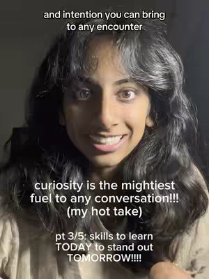 A woman with long, dark hair smiles at the camera. Text overlays offer motivational messages. The background is plain, putting full focus on the woman.