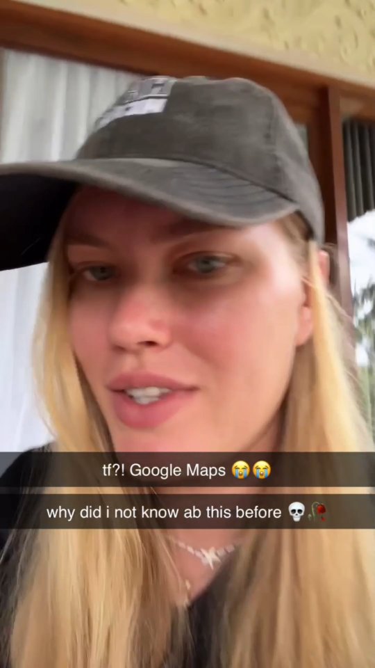 A blonde woman wearing a cap is looking at the camera and talking. The cover image has a text overlay with questions related to Google maps.