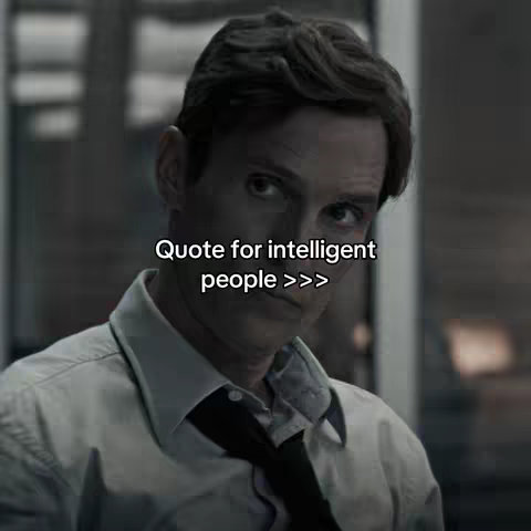 A man in a light-colored shirt and a dark tie is featured in a close-up shot. The background is blurred, suggesting an interior setting. Overlayed text reads, 'Quote for intelligent people >>>'.