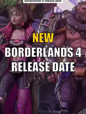 The cover image features two characters from the Borderlands video game franchise. The image is a screenshot or promotional art from the game. The background is a blurred urban setting. Overlaid on the image is text in a bold font against a yellow background. The overall composition is designed to grab attention and convey information about the game.
