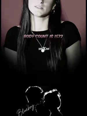 The cover image features a person from the chest up, with long dark hair and a black t-shirt. Text overlaid on the image reads "BODY COUNT IS 1572", with a dark, blurred background and an image of two silhouettes kissing in the bottom