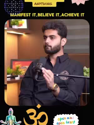 The cover image features a man in a black shirt sitting in front of a microphone, likely in a studio setting. Above his head is yellow text and on his right, various details are shown. The overall composition is framed in a vertical aspect ratio with a dark border containing additional graphics and text.