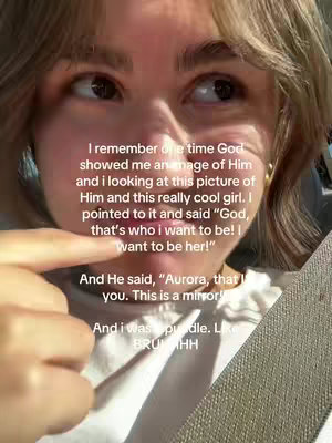 The cover image shows a close-up selfie of a person with light-colored hair. The person gazes slightly upward, with text overlaid on the image.