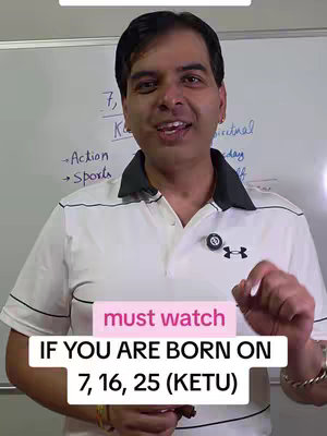 A man in a white shirt with dark hair is smiling while speaking. There is a pink box at the bottom with text overlaying.