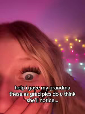 A close-up shot of a person's eye, with the person's hand partially covering their mouth in an expression of surprise or concern. Above the person's eye and face are hints of a colorful background and lights. Text is overlaid on the image.