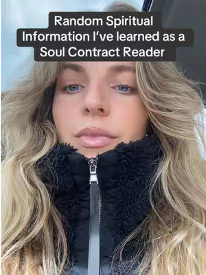 A close-up shot of a woman with long blonde hair, wearing a black jacket. The background is blurred, drawing focus to her face and the text overlay. The overall composition is simple and direct, typical of a selfie-style video cover.