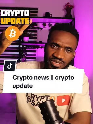 The cover image features a man with a concerned expression. He is holding a Bitcoin symbol, suggesting content related to cryptocurrency. The background is a room with purple lighting.