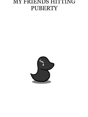 A simple graphic with text at the top and an illustrative duck in the center. The duck is black with an indented head and a star and crescent moon in white above its eye. The background is solid white providing high contrast.