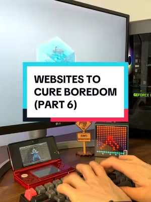 The cover image showcases a person's hands typing on a keyboard in front of a monitor displaying a website. A Nintendo DS and a small digital display are also visible. The overall layout features a desk setup.