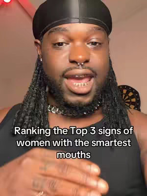 A medium shot focusing on the upper body of a Black man with a black durag, chain, and tank top. Text overlay at the bottom describes content.