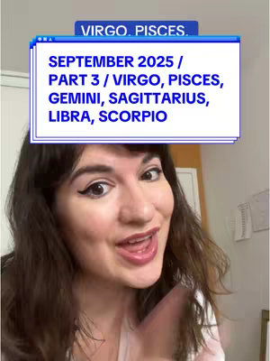 The cover image shows a young woman with dark hair and makeup, looking directly at the camera and smiling. She is set against a background of an interior space. A graphic overlay featuring text related to astrology is positioned above her head. The text is inside a teal, layered bar, which is in front of the woman's head. The overall composition is close-up, with a focus on the woman's face.