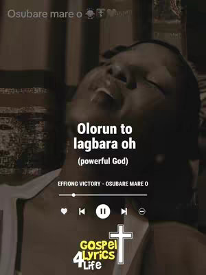 The cover image features a person with their head titled back and eyes closed, with text overlays. The person is slightly out of focus and the image has a dark, desaturated color palette with shades of brown and beige. Lyrics and other details are superimposed over the image, including a cross graphic, and the words 'GOSPEL LYRICS 4 LIFE'.